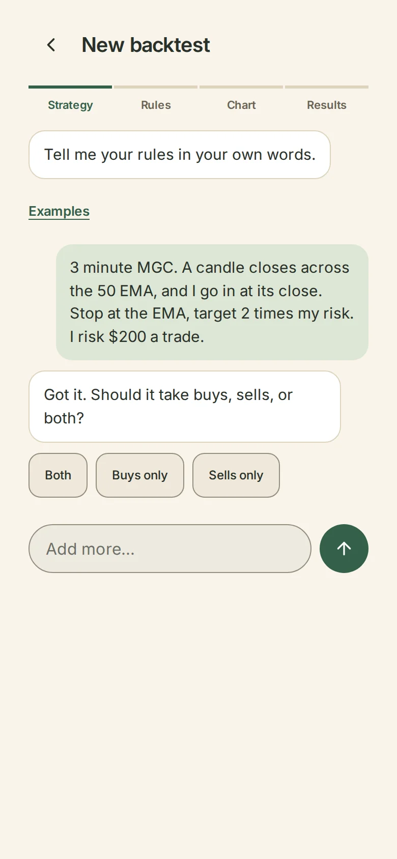 Describing a strategy in your own words