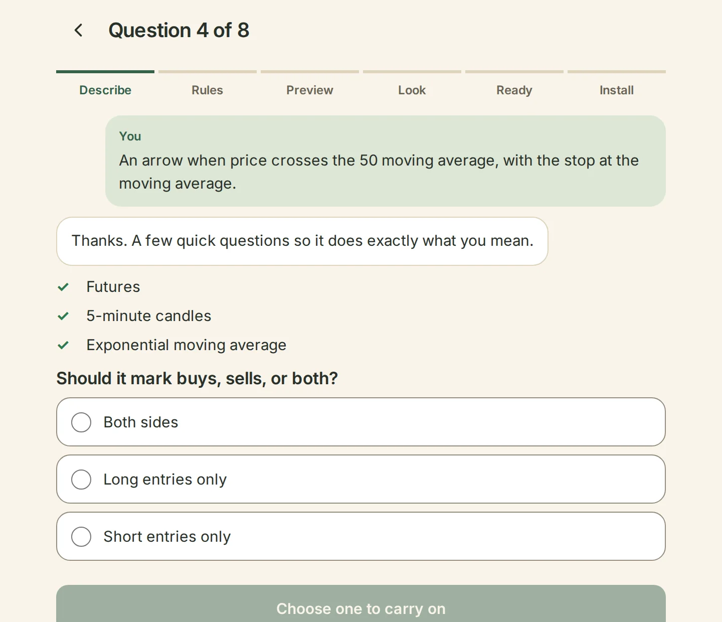 Wildflower asking a question to get a rule exactly right